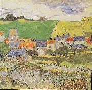 Vincent Van Gogh View of Auvers oil painting reproduction